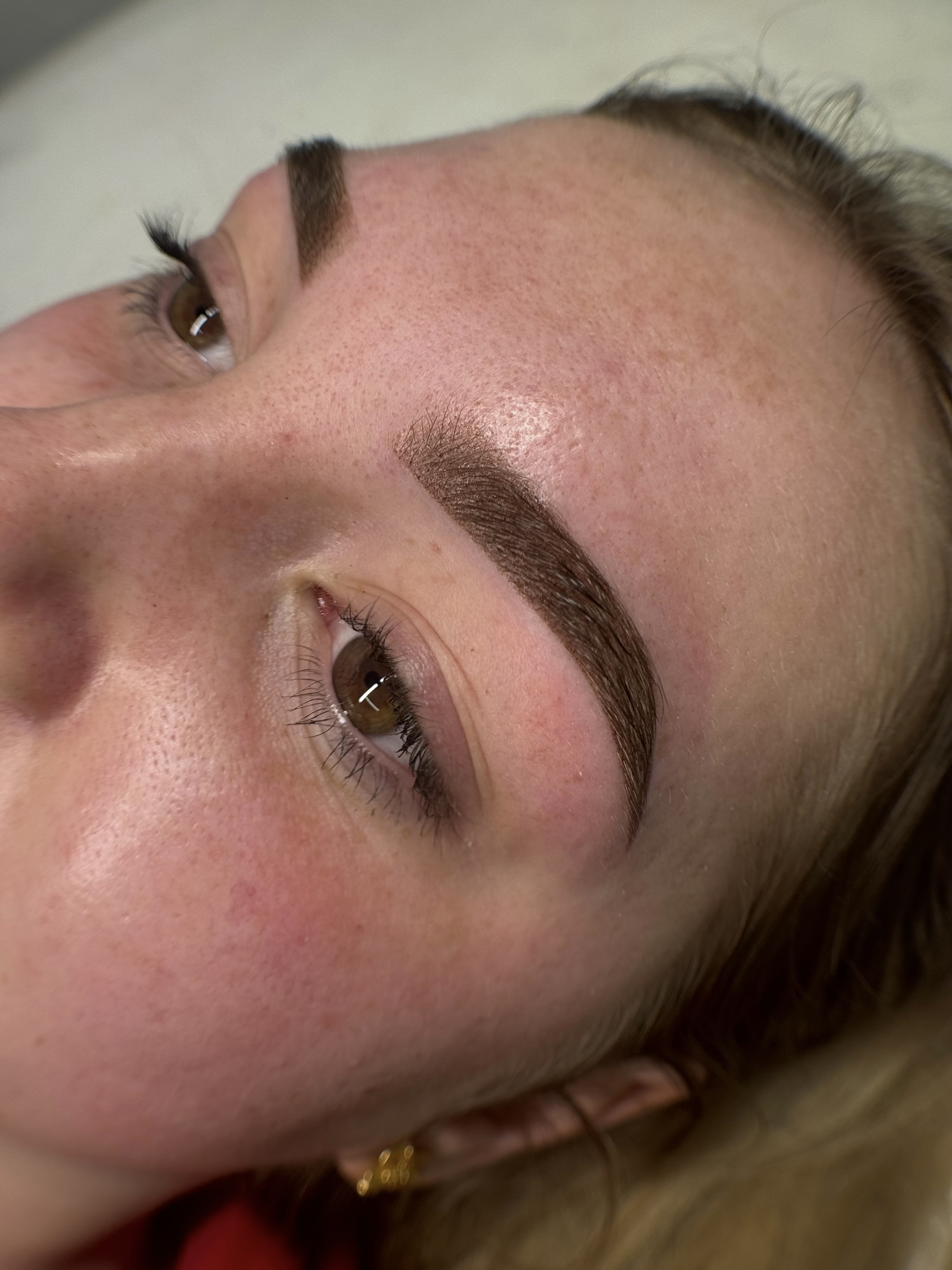 Fresh combination brows, close up