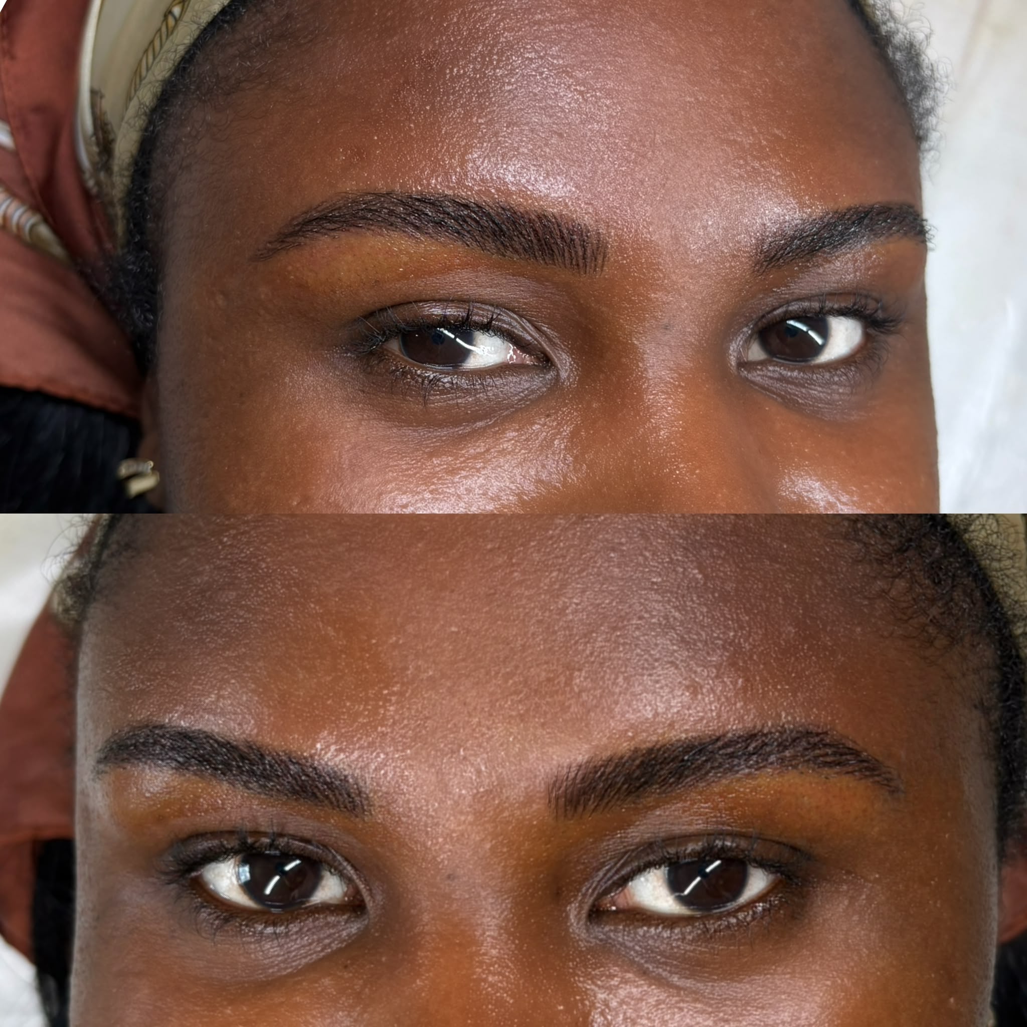 Hyper realism hairstroke brows, healed result