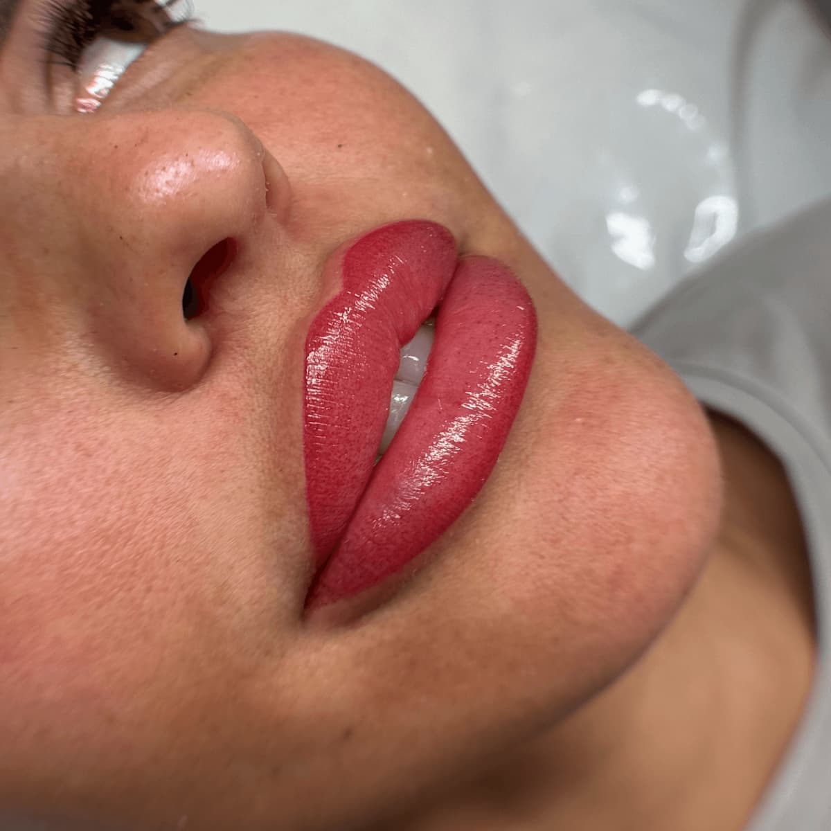 Lip blush adding soft, natural colour and definition to the lips