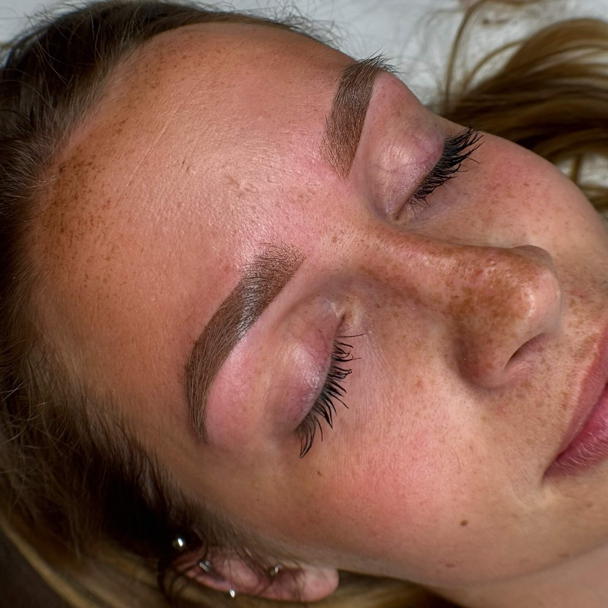 Ombre powder brows, healed result